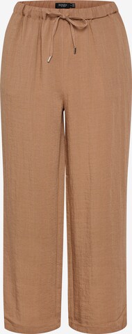 SOAKED IN LUXURY Loose fit Trousers 'Camile' in Brown: front