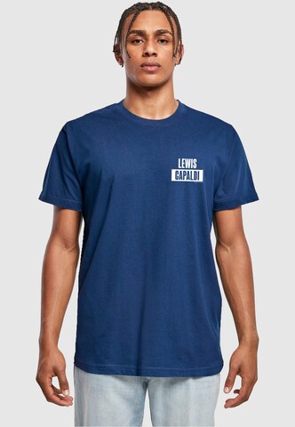Merchcode Shirt 'Lewis Capaldi' in Blauw: voorkant