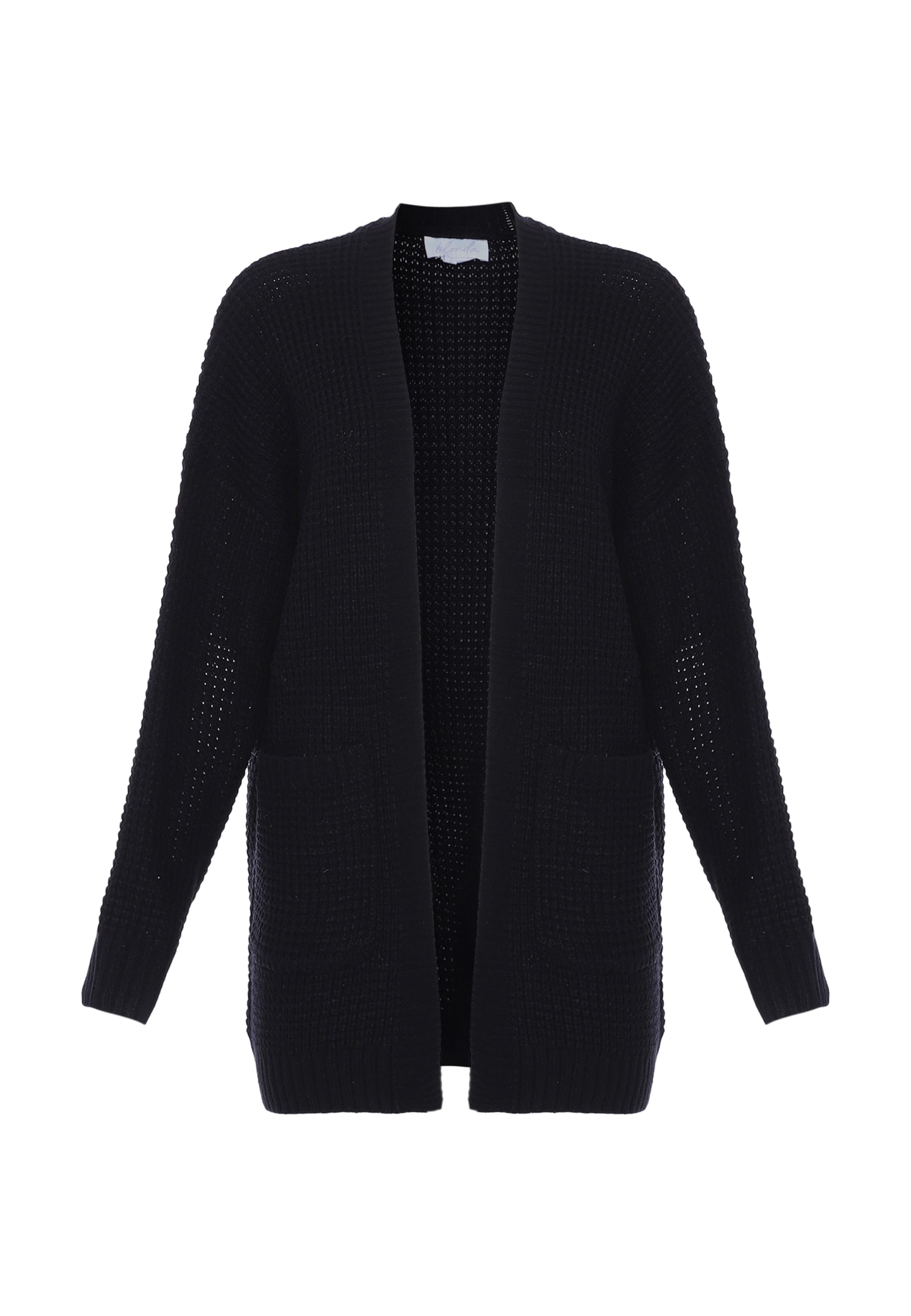 BLONDA Neuletakki värissä musta: etupuoli