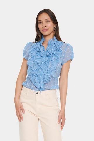 SAINT TROPEZ Bluse 'Lilja ' in Blau: Vorderseite