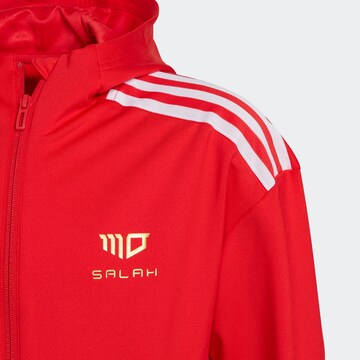 ADIDAS PERFORMANCE Athletic Zip-Up Hoodie in Red