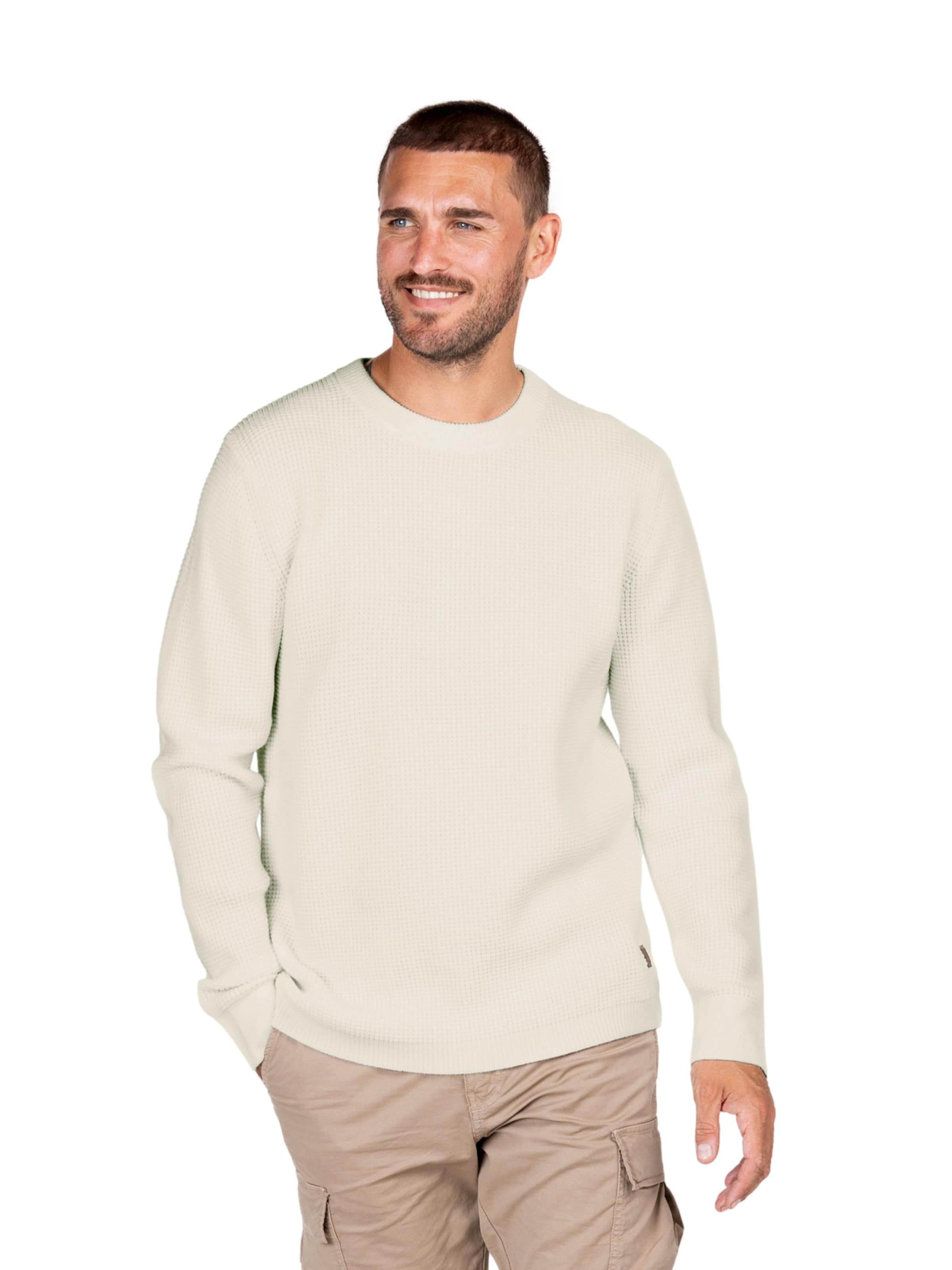 Key Largo Sweater 'KLRICHMOND' in White: front