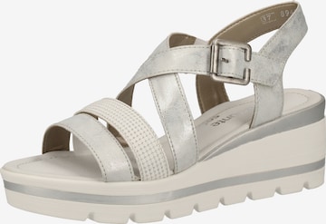 REMONTE Strap Sandals in Silver: front