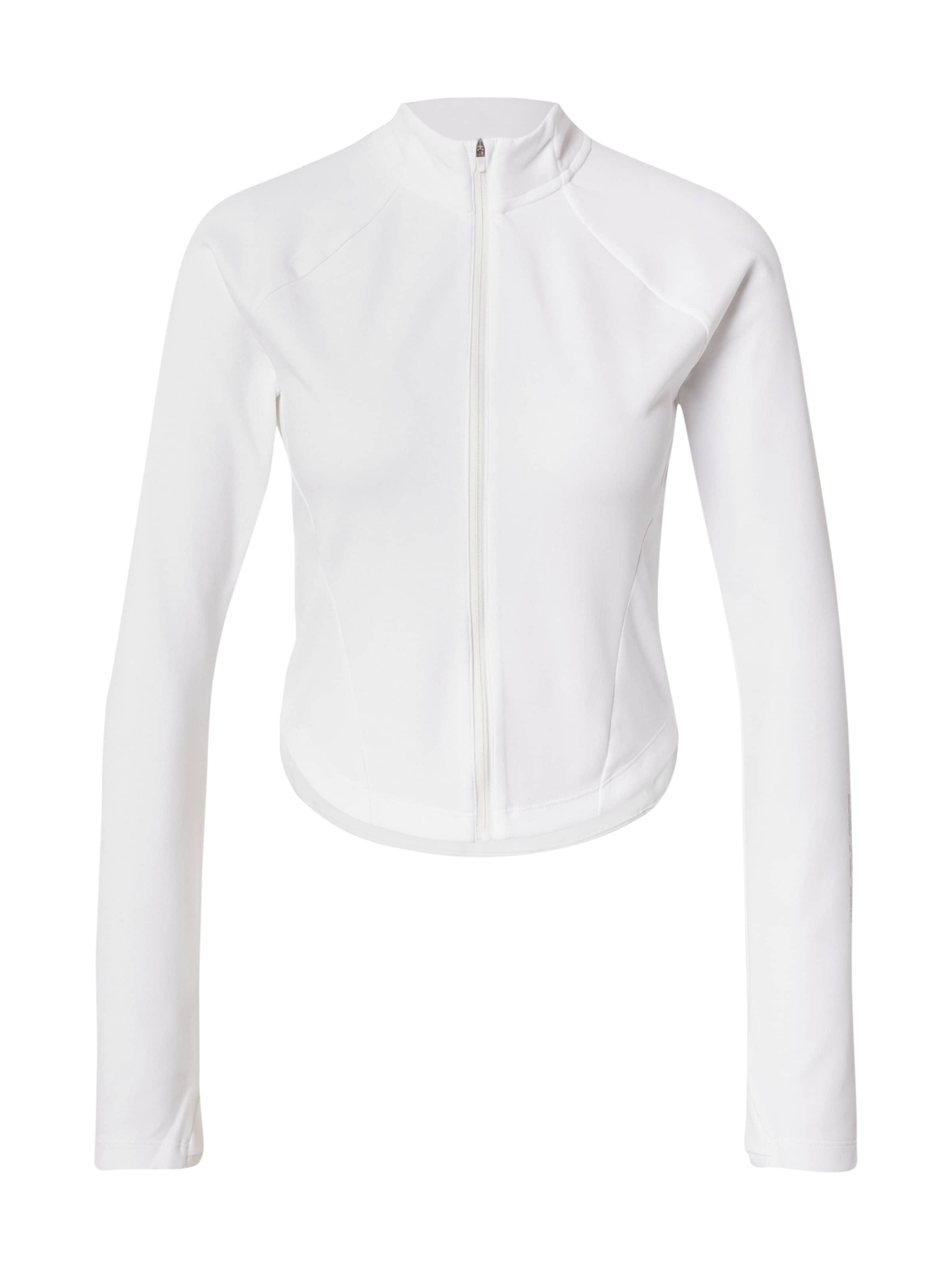 ICANIWILL - Casaco de treino em moletão 'Mirage' em branco: frente