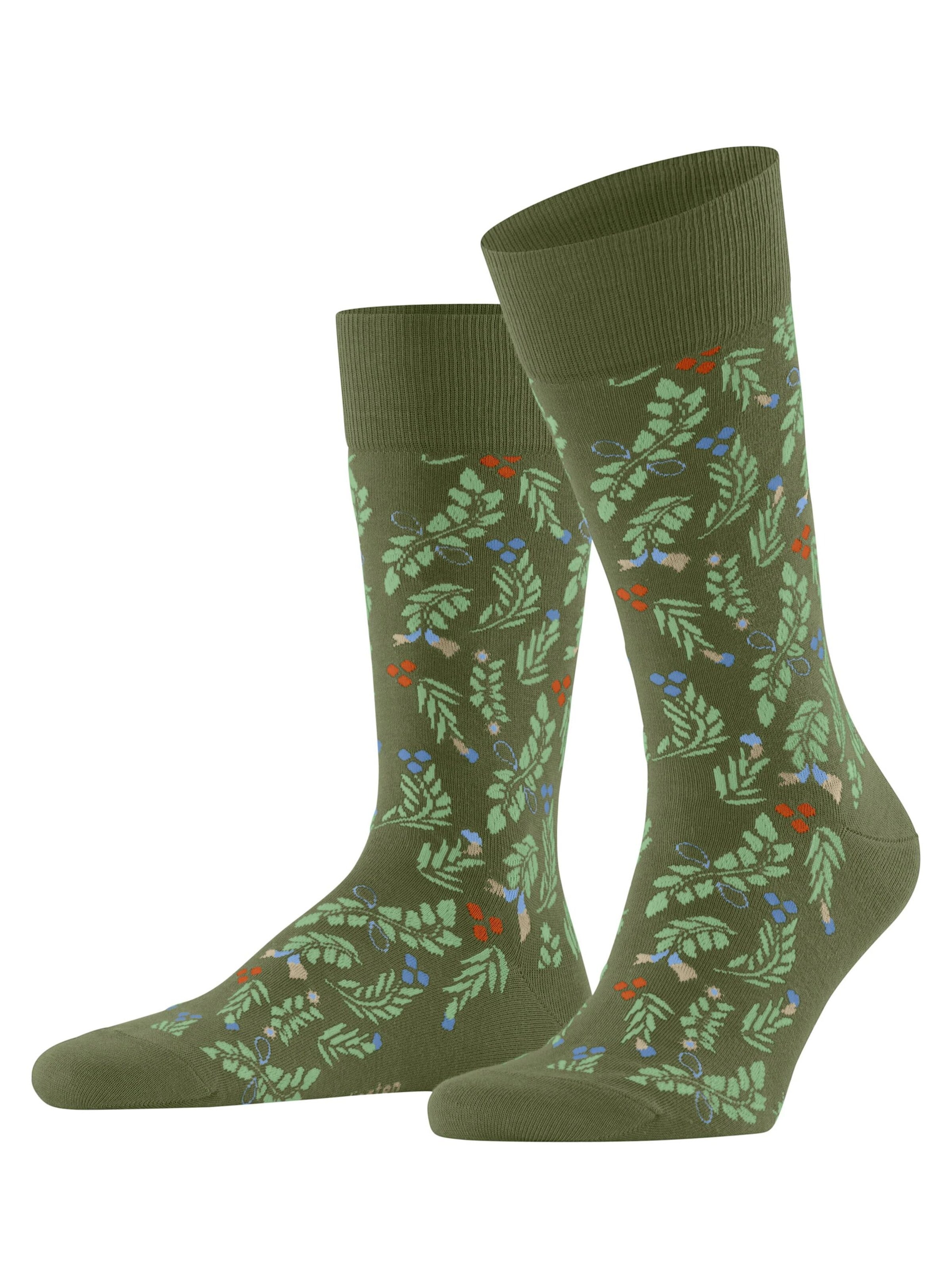 BURLINGTON Socken 'Bloomingday'‌‌‌‌‌‌‌‌ in Grün: Vorderseite