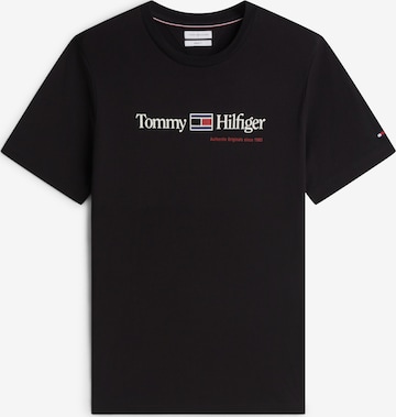 TOMMY HILFIGER Тениска 'Brand Love' в черно: отпред
