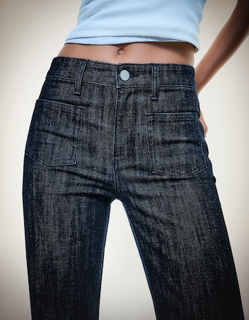 évasé Jean Bershka en bleu