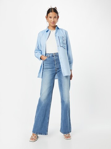 RE/DONE Szeroka nogawka Jeansy w kolorze niebieski