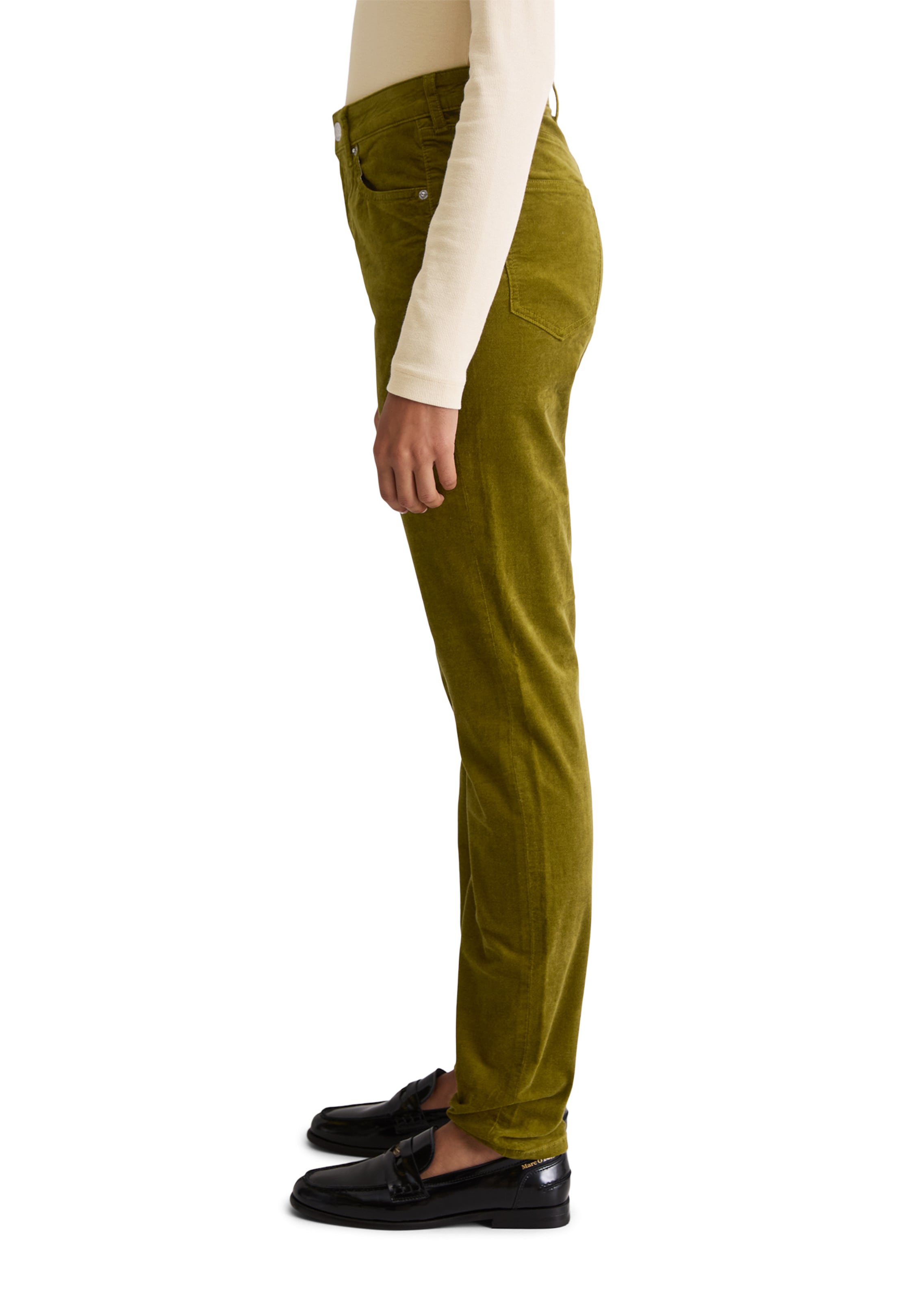 Marc O'Polo Slim fit Trousers 'Alkea' in Green