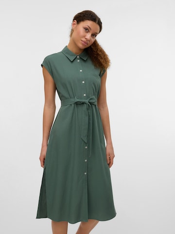 VERO MODA Skjortklänning 'VMMymilo' i grön: framsida