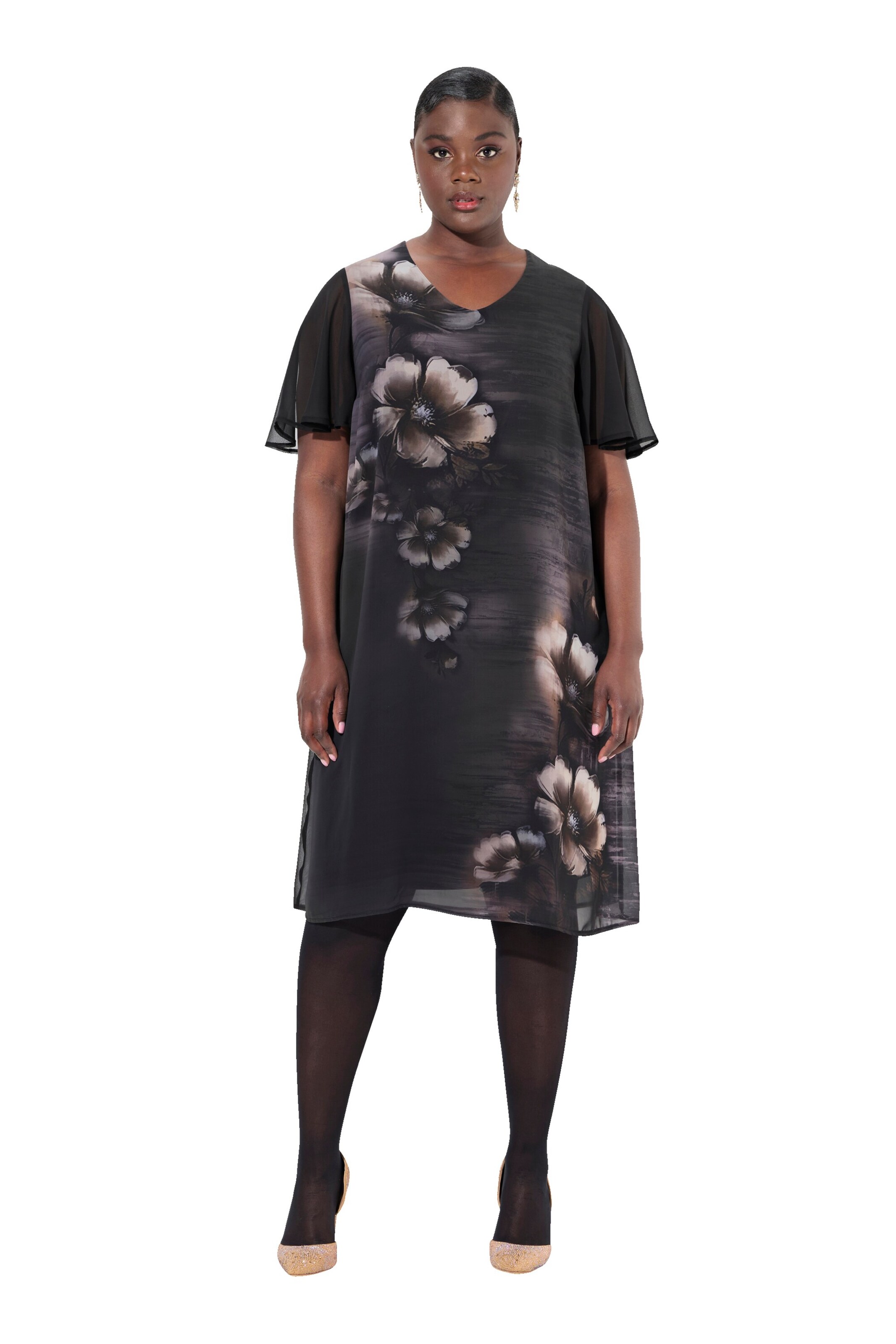 Ulla Popken Abendkleid in Schwarz: Vorderseite