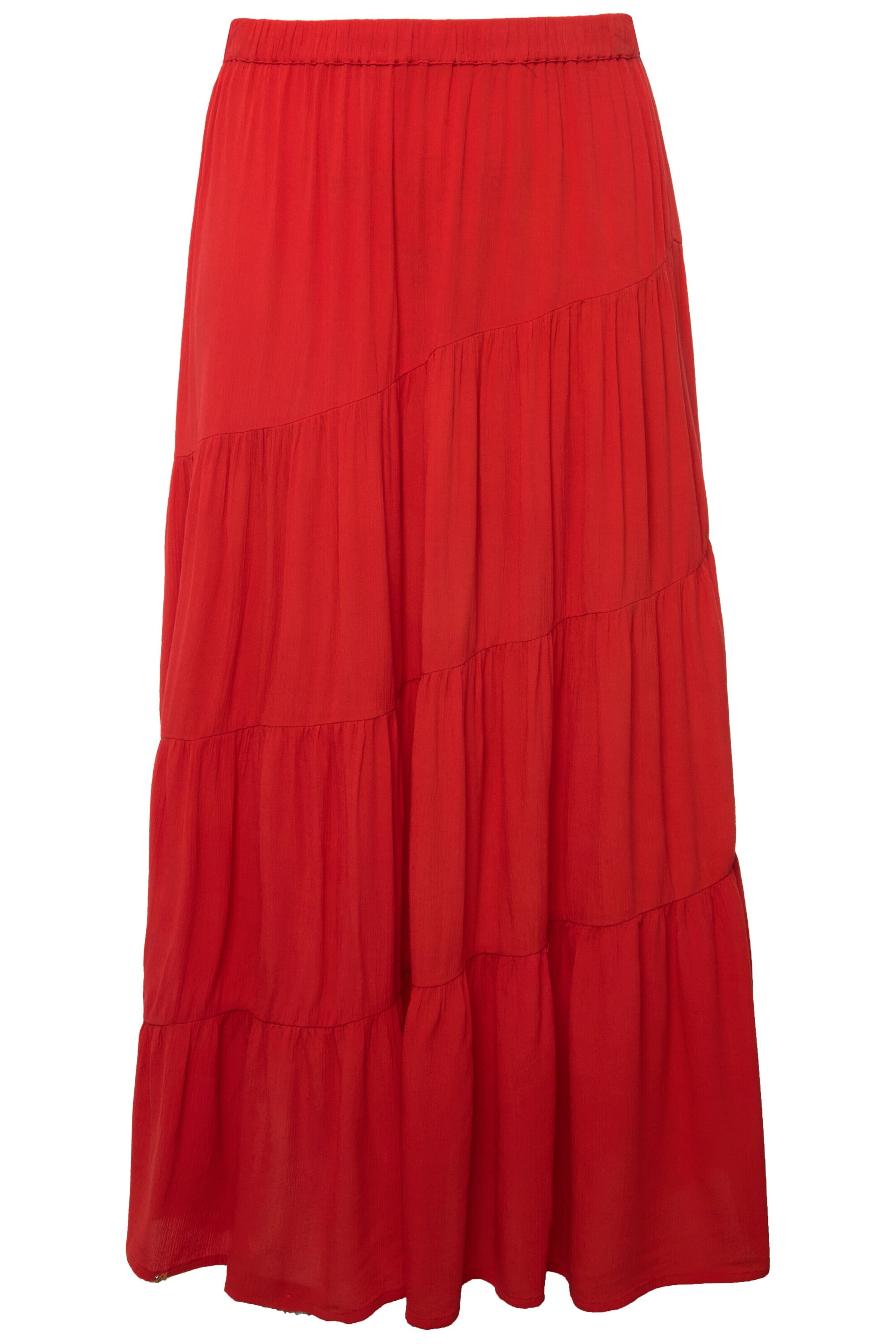 Ulla Popken Rock in Rot: Vorderseite