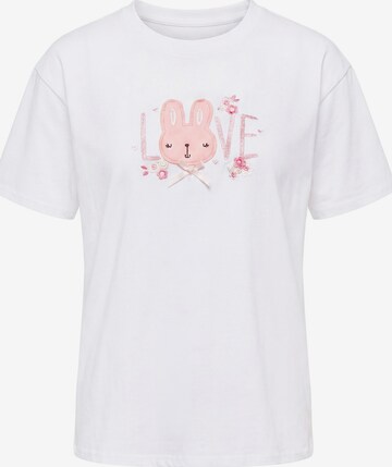 MYMO - Camisa 'Pop' em branco: frente