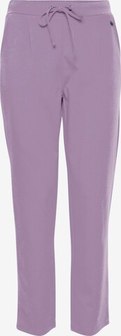 Fransa Tapered Pants in Purple: front