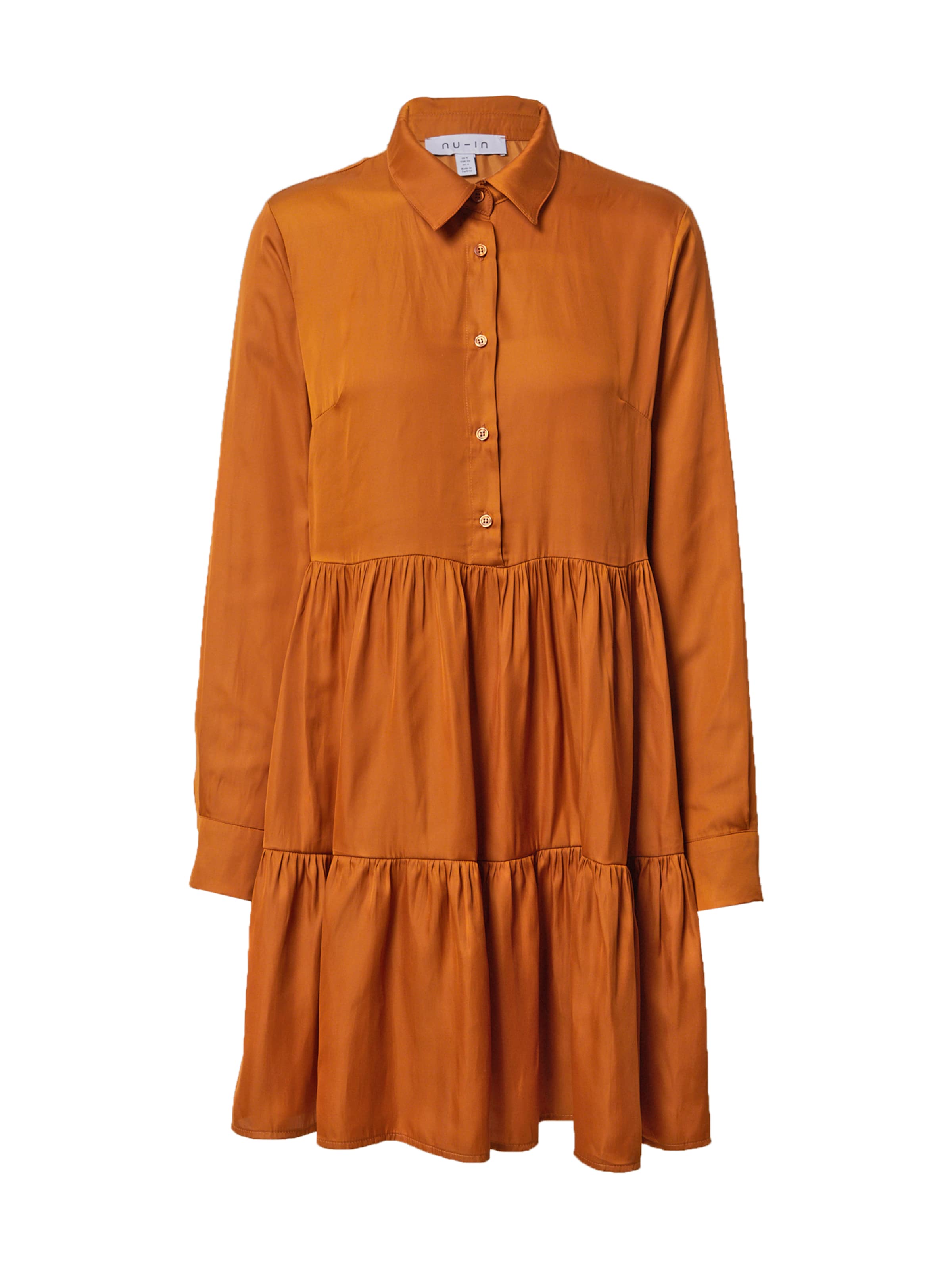 NU-IN Košeľové šaty - Oranžová: predná strana