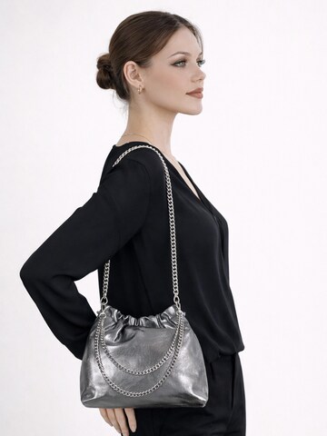 COLLEZIONE ALESSANDRO Crossbody Bag 'Chicca' in Silver