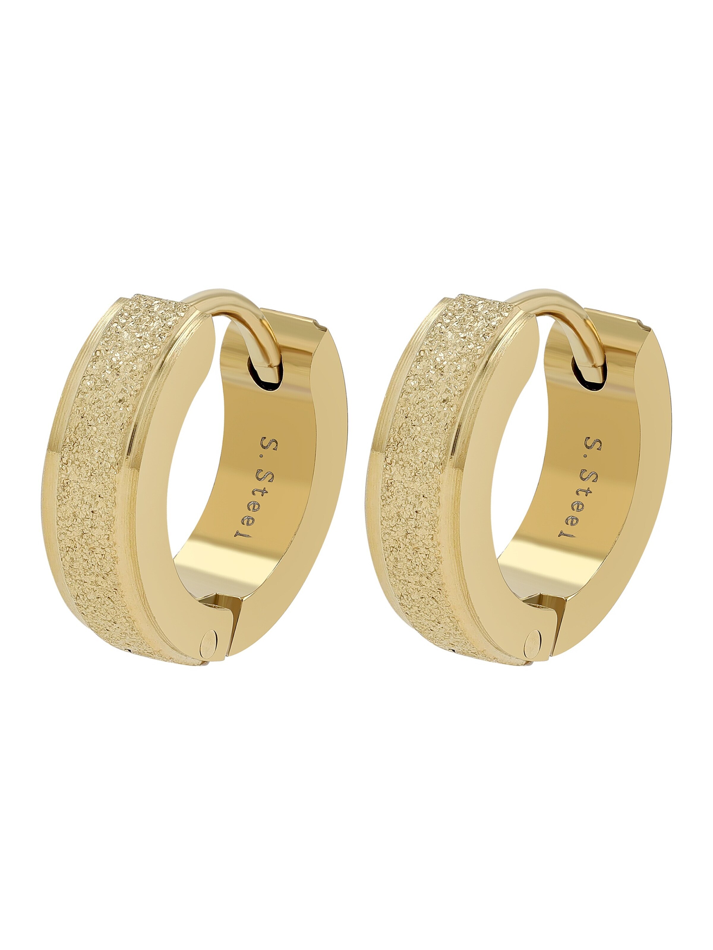 Akzent Earrings 'Edelstahl, D: 9 mm/ 4 mm breite, hautverträglich' in Gold