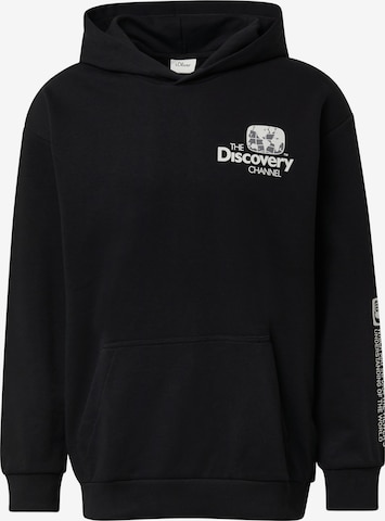 s.Oliver Sweatshirt in Zwart: voorkant