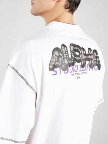 ALPHA INDUSTRIES Футболка 'Studio' в Белый