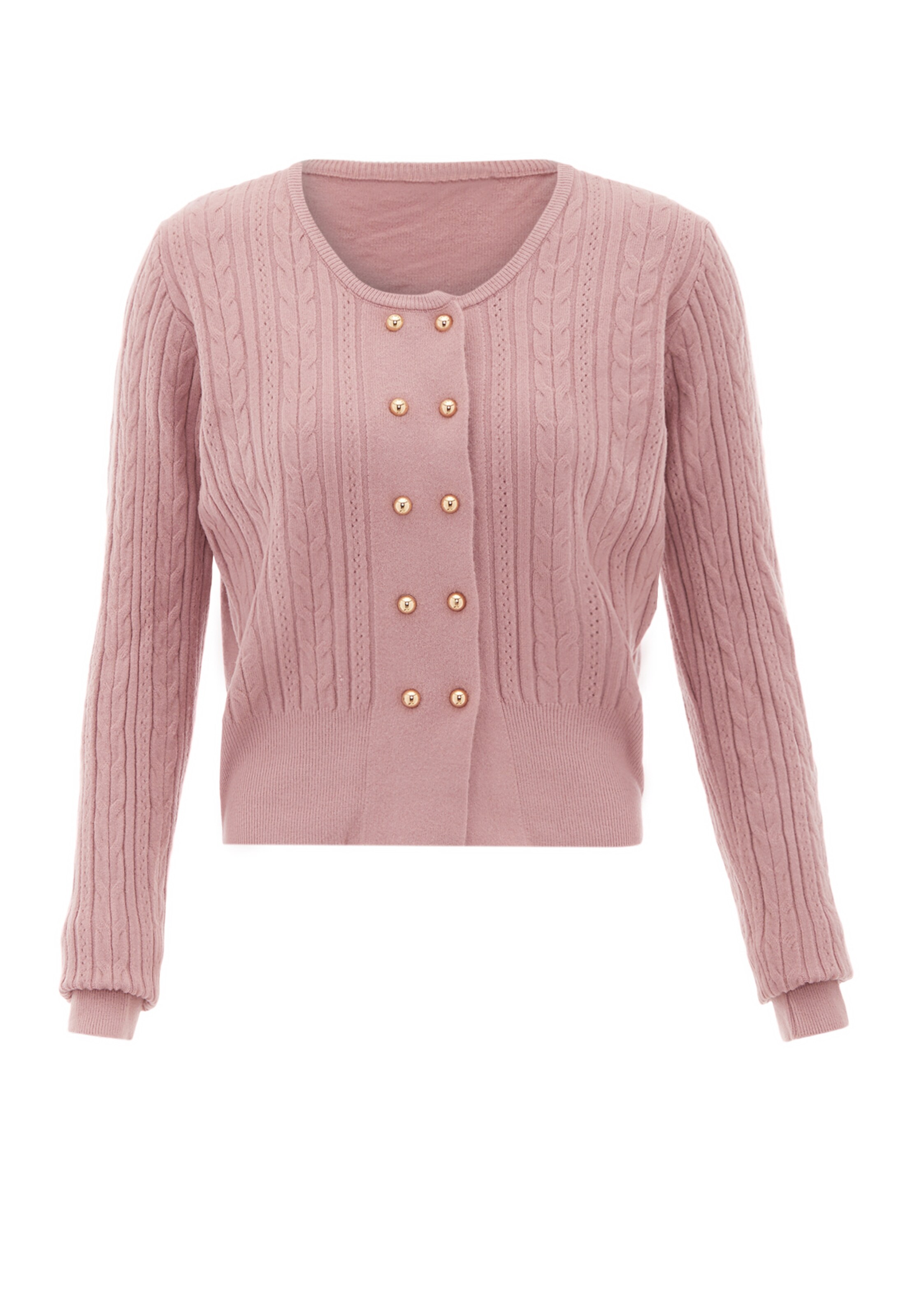 NAEMI Strickjacke in Pink: Vorderseite