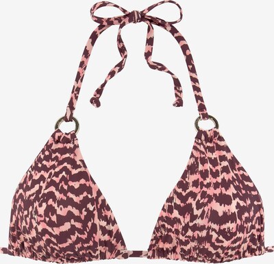 LASCANA Bikinitop in braun / rosa, Produktansicht
