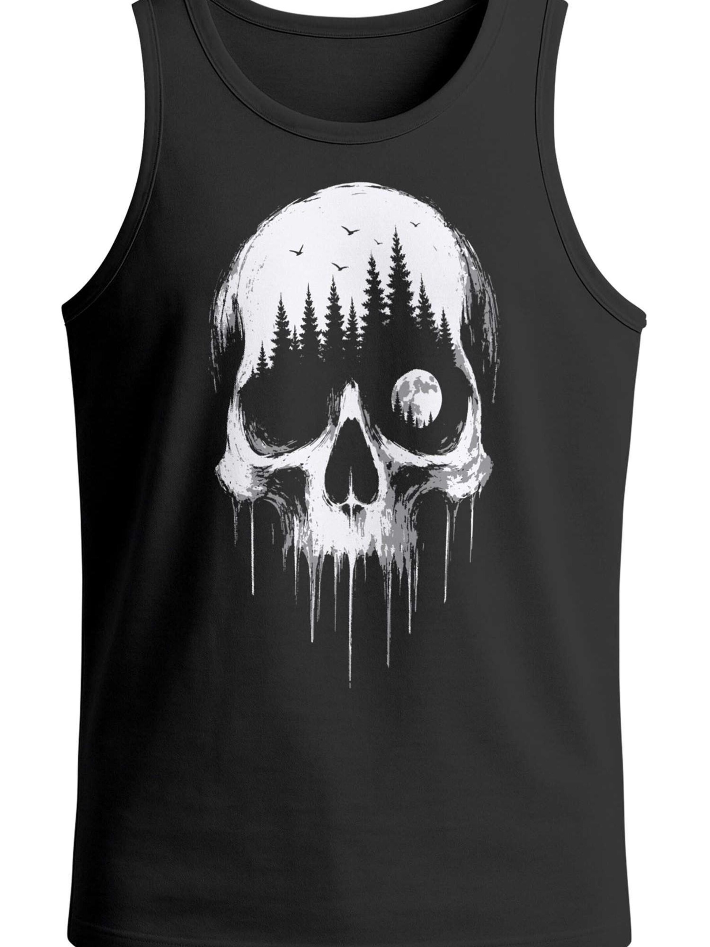 Neverless Shirt 'Skull Hiking' in Black: front