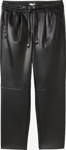 Largi Pantaloni cutați de la TOM TAILOR pe negru: față