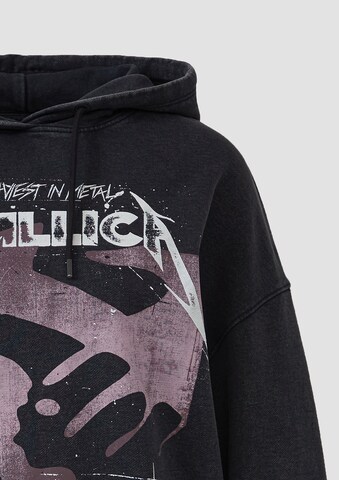 QS Sweatshirt 'Metallica Band' in Schwarz