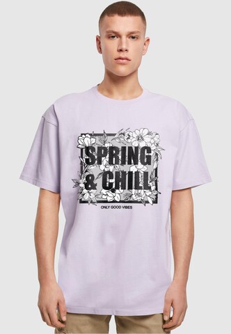 Merchcode Shirt 'Spring And Chill' in Purple: front