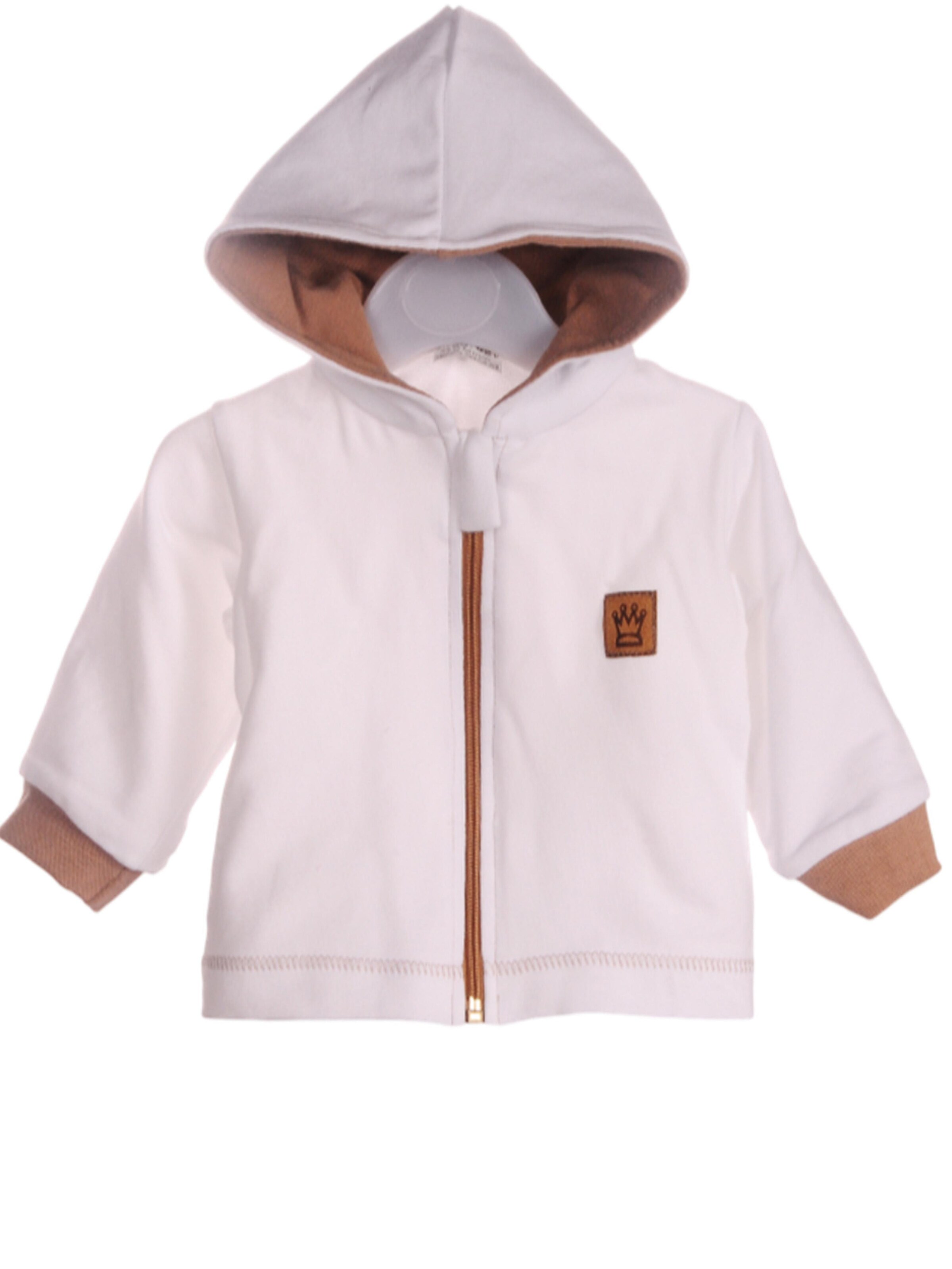 La Bortini Sweatjacke in Weiß: Vorderseite