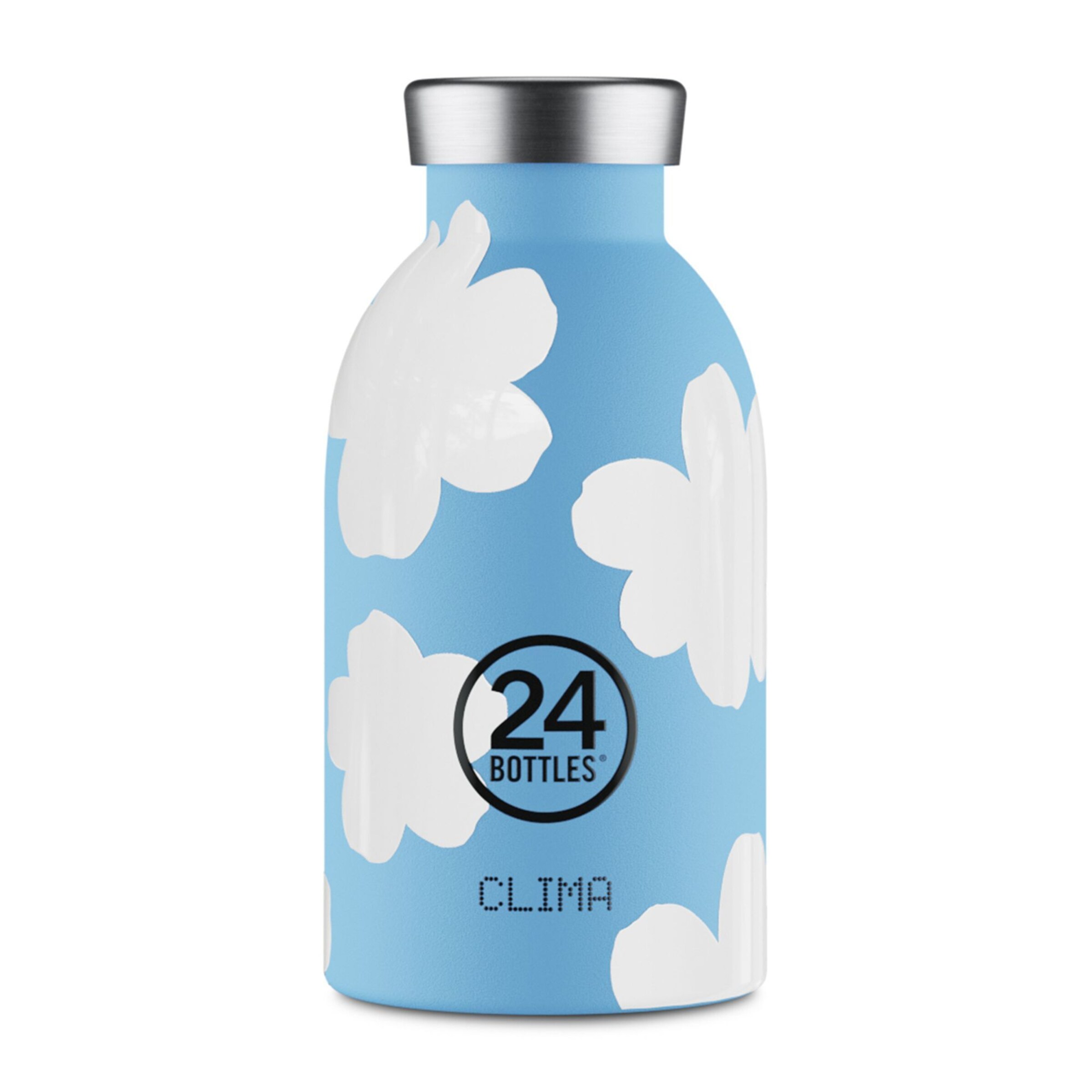 Gourdes '330 ml' 24Bottles en bleu : devant