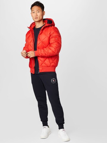 TOMMY HILFIGER Between-Season Jacket 'Diamond' in Red