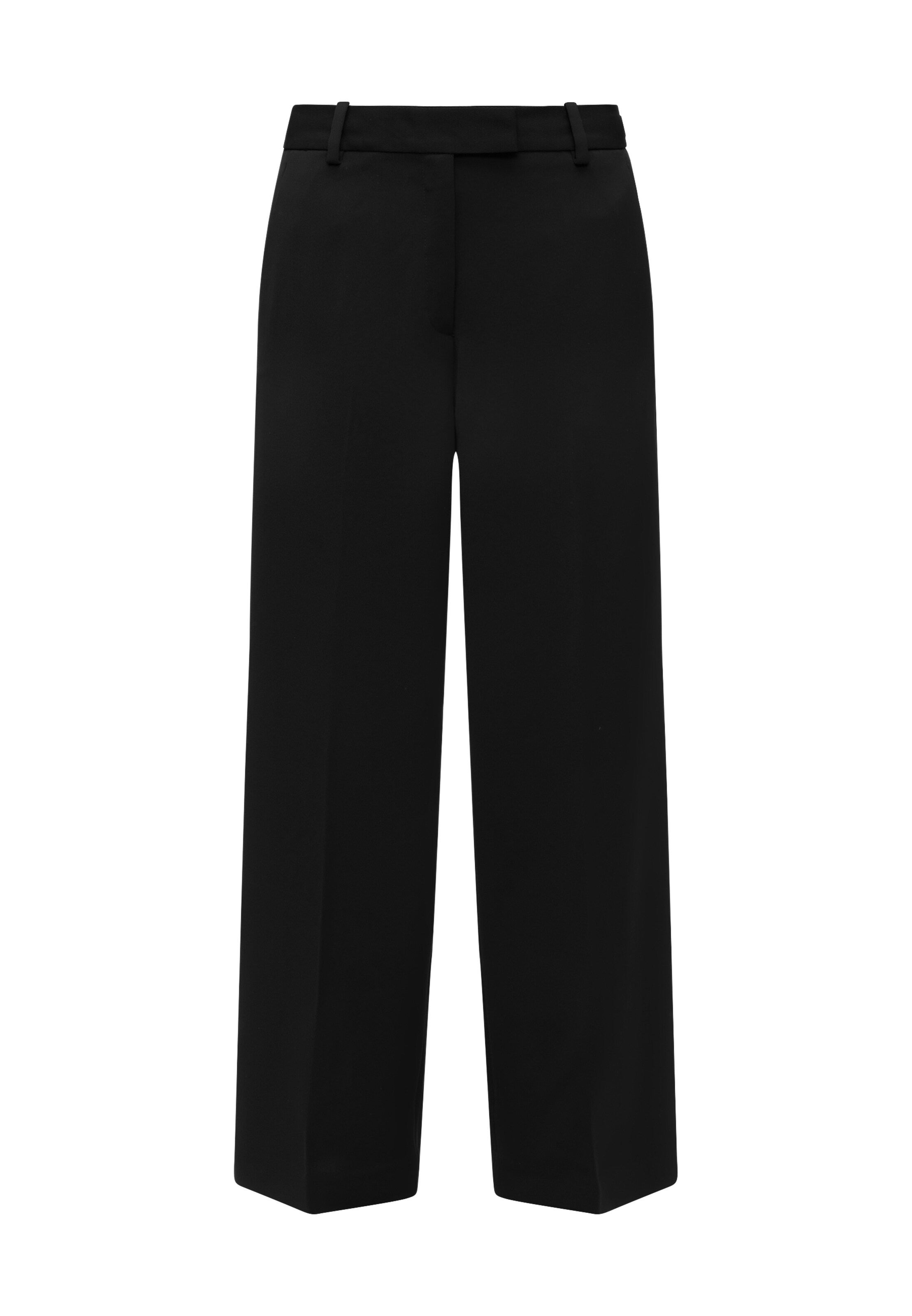 Wide leg Pantaloni cu dungă de la Calvin Klein Jeans pe negru: față
