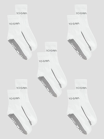 YO-GAYA Athletic Socks 'Socks - 5 Pack - Pilates' in 19-47 in White, Item view