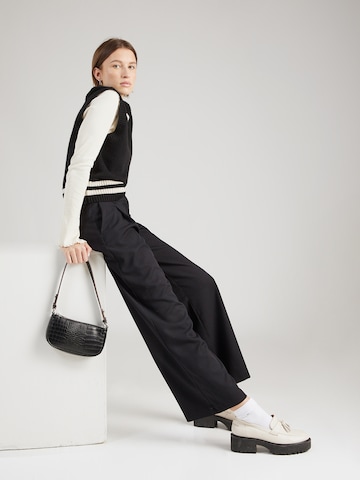 Monki Loose fit Pleat-Front Pants in Black