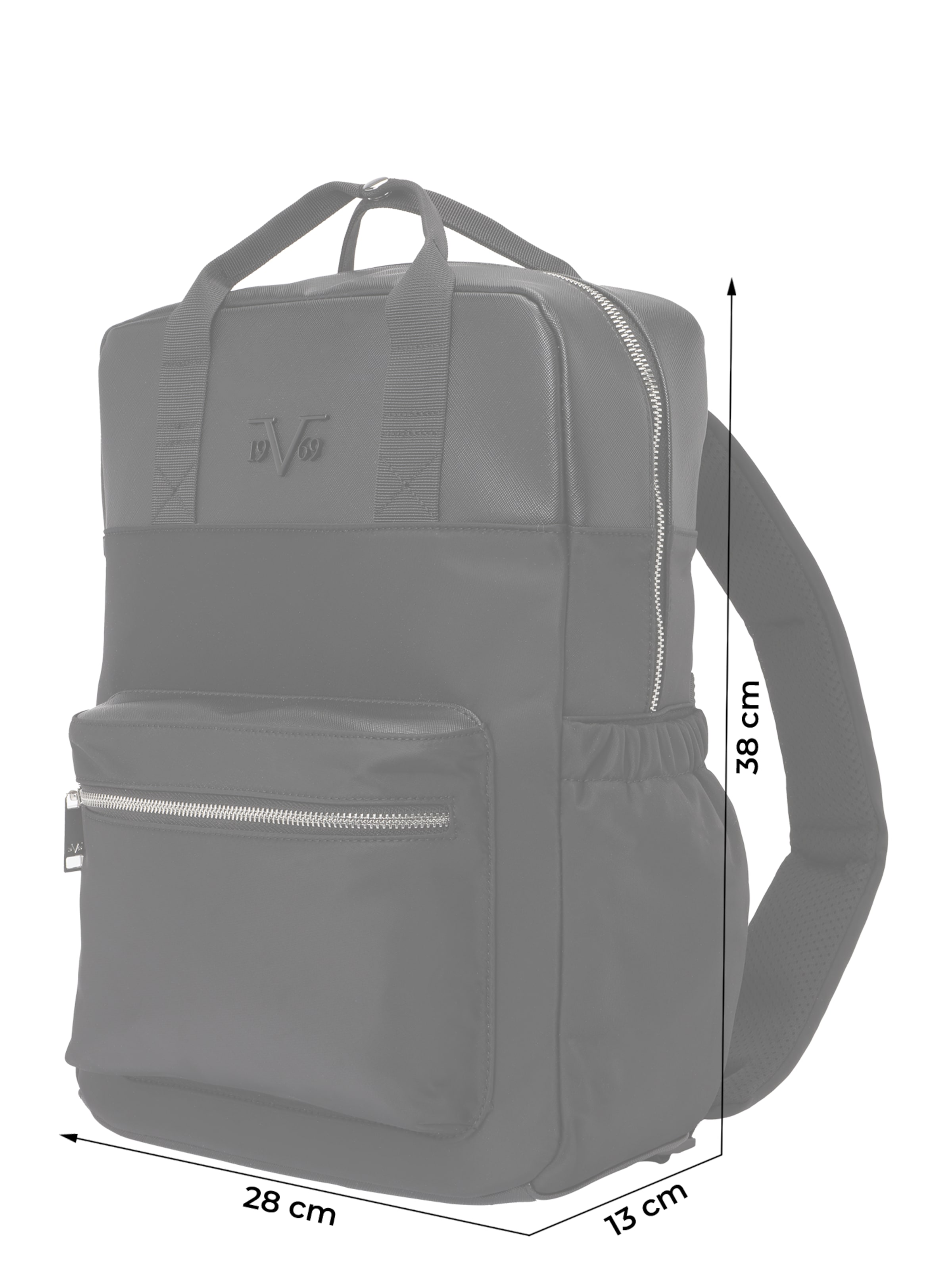 19V69 ITALIA Rugzak 'BARDO by Versace' in Zwart: voorkant