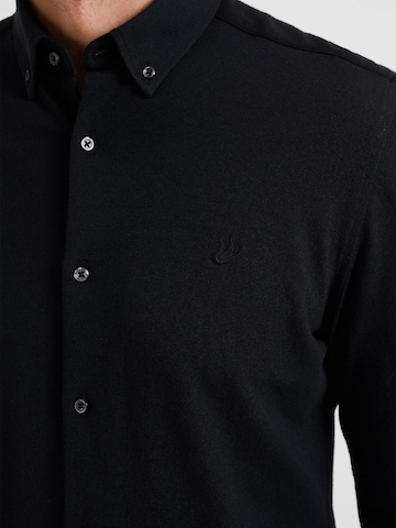 WE Fashion Slim fit Button Up Shirt in Black