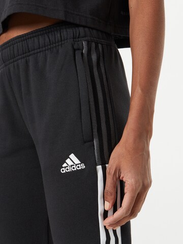 ADIDAS SPORTSWEAR Дънки Tapered Leg Спортен панталон 'Tiro 21 Sweat' в черно