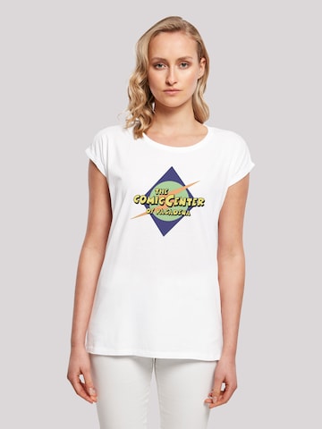 F4NT4STIC T-Shirt 'Big Bang Theory The Comic Center' in Weiß: Vorderseite