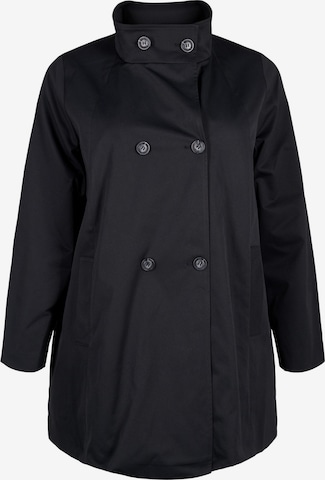 Cappotto di mezza stagione 'Cavalencia' di Zizzi in nero: frontale