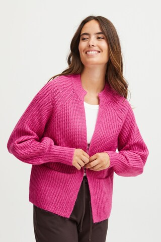 Fransa Knit Cardigan 'BEVERLY' in Pink: front