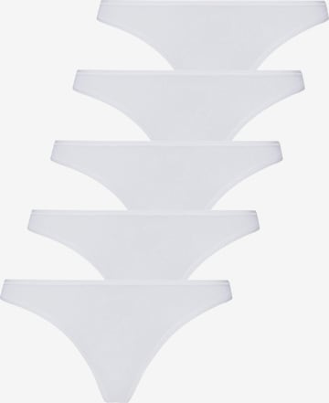BeeDees Thong 'Stepy (5-er Pack)' in White: front