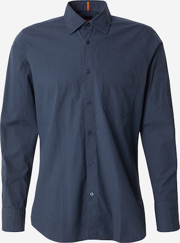 BOSS Regular fit Button Up Shirt 'Remiton_M' in Blue: front