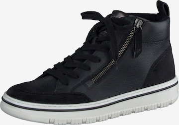 Sneaker alta di Paul Green in nero: frontale