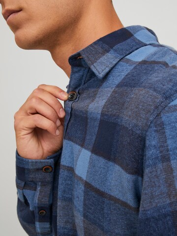 JACK & JONES Regular fit Button Up Shirt 'Carl' in Blue