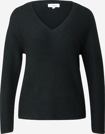 s.Oliver Pullover in Schwarz: Vorderseite