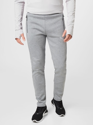 PUMA - Tapered Pantalón deportivo 'Evostripe' en gris: frente