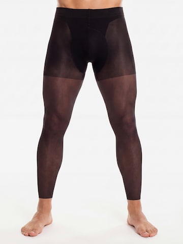 Sous-vêtements longs 'Thermoman 100 Microfaser Strumpfhose ohne Fuss' GLAMORY en noir : devant