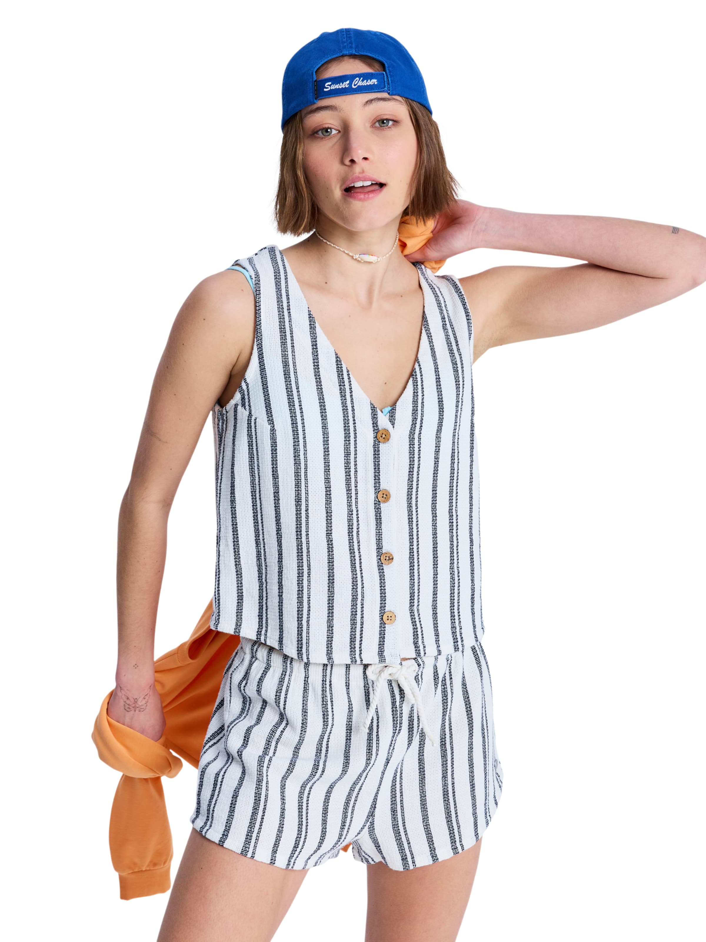 ROXY Top 'Sunbaked Spirit' in White: front