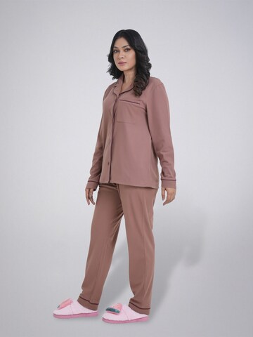 LEAFLETIC Pyjamas 'Leafletic Women’s Nightwear Long set' i brun